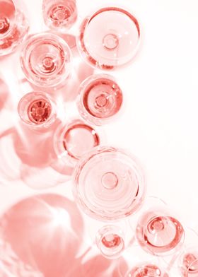 Pink Champagne Flutes 