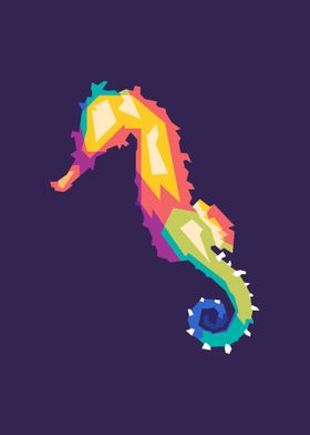 Seahorse popart