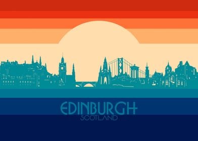 edinburgh skyline retro 4