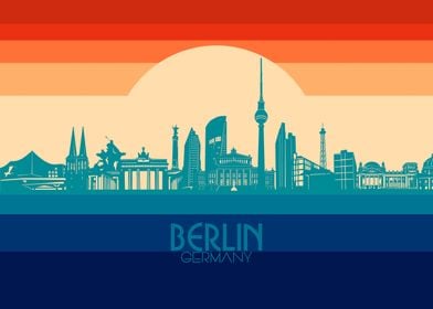 berlin skyline retro 4