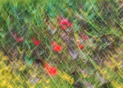 Motion blur flowers