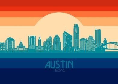 austin skyline retro 4