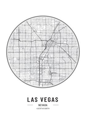 Las Vegas USA map