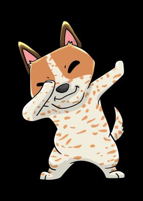 Red Heeler Dog Dabbing