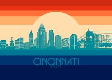 cincinnati skyline retro 4