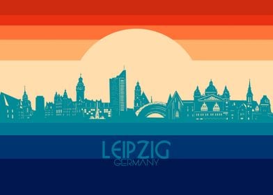 leipzig skyline retro 4