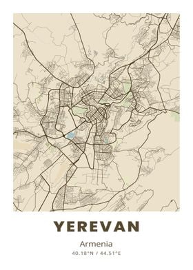 Yerevan City Map