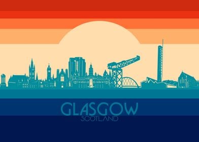 glasgow skyline retro 4