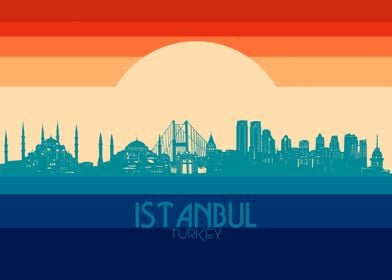 instanbul skyline retro 4