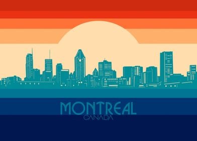 montreal skyline retro 4