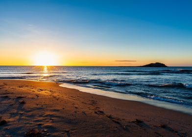 Sunset beach landscape sea