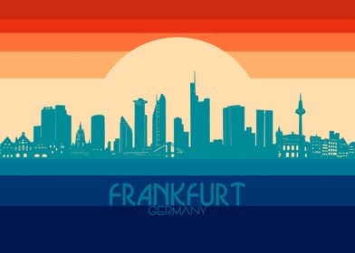 frankfurt skyline retro 4