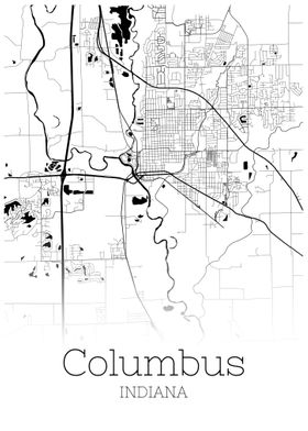 Columbus Indian city map