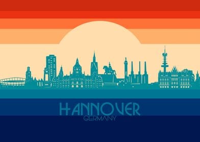 hannover skyline retro 4