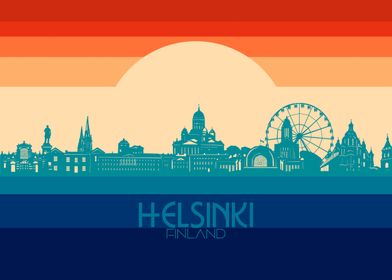 helsinki skyline retro 4