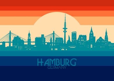 hamburg skyline retro 4