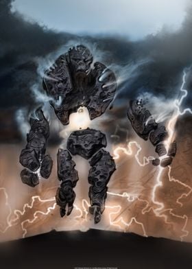 The Elder Scrolls Dragonborn vs Alduin Metal Poster by Displate