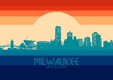 milwaukee skyline retro 4