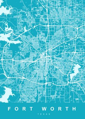 FORT WORTH Art Map Texas