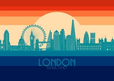 london skyline retro 4