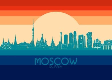 moscow skyline retro 4