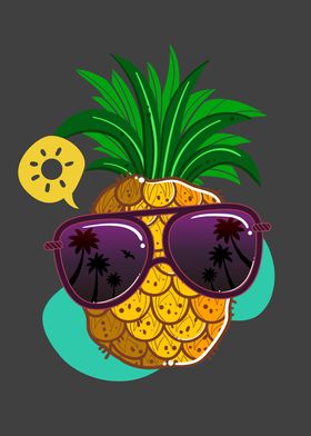 Pineapple Sunglasses Aloha