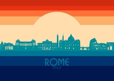 rome skyline retro 4