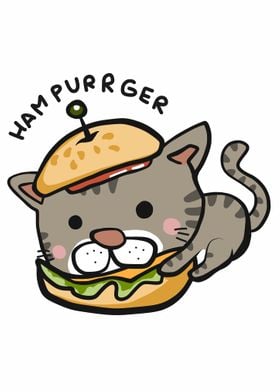 Cat Hampurrger cartoon