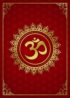 Hindu Ohm Symbol Gold