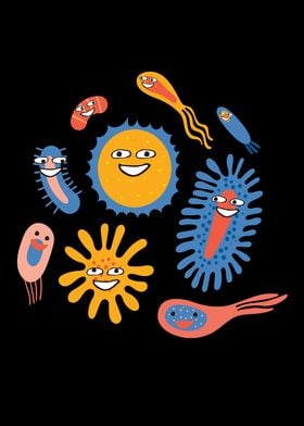 Fun Bacteria' Poster by Mooon | Displate