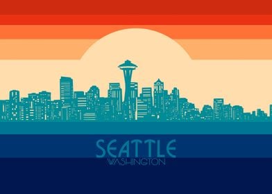 seattle skyline retro 4