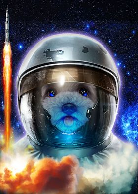 Astronaut Poodle Dog