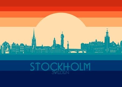 stockholm skyline retro 4