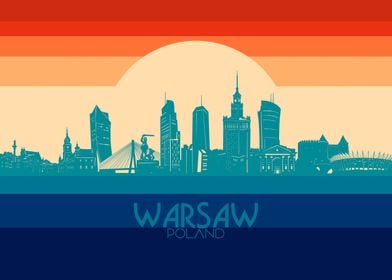 warsaw skyline retro 4