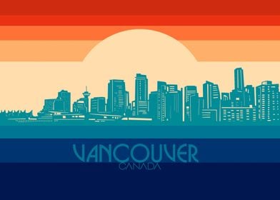 vancouver skyline retro 4