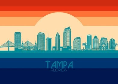 tampa skyline retro 4