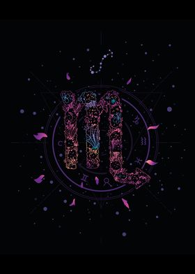 Scorpio ZODIAC SIGN FLORAL