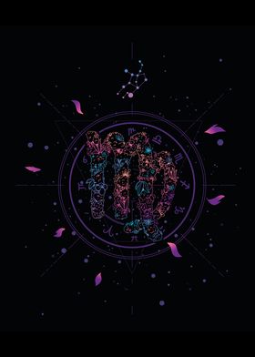 Virgo ZODIAC SIGN FLORAL