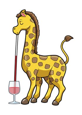 Giraffe Party Glass Wine