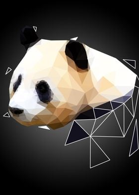 panda absctact low poly