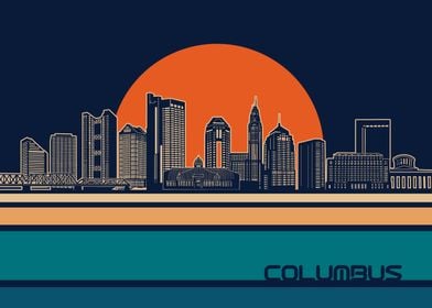 columbus skyline retro 5