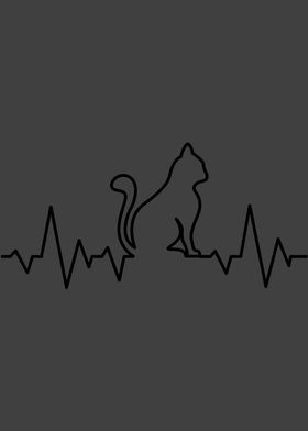 CATS HEARTBEAT CAT ART Cat