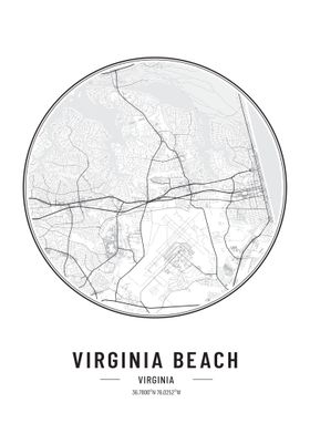 Virginia Beach USA MAP