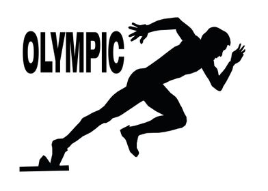 Olympic Athlete Silhouette