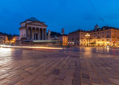 Turin church blue evening 