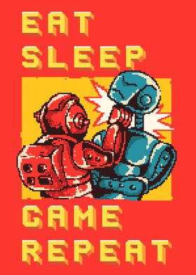 Eat Sleep Game Retro