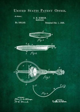 35 Mandolin Patent Print 