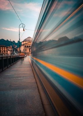 Turin tram cathedral Italy