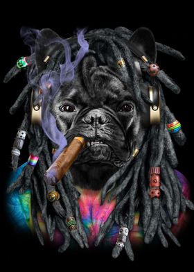 French Bulldog Dreadlocks