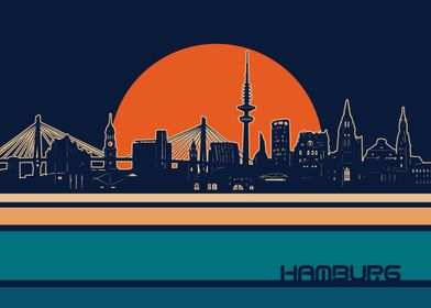 hamburg skyline retro 5